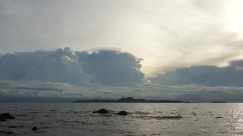 Sea, cloud, twilight, timelapse Stock Footage 53770010