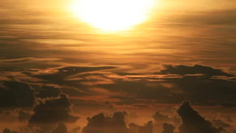 Sea of Clouds and Sunrise Stock Footage 324929613