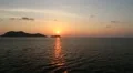 Sea, clouds, island and beautiful sunset, Gulf of Siam, Thailand HD Footage