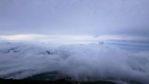 Sea of Clouds from Mount Fuji Stock Footage 327769505