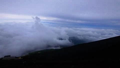 Sea of Clouds from Mount Fuji Video stock 327769586