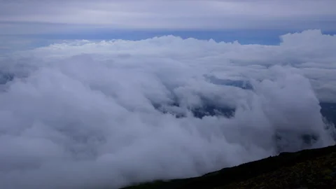 Sea of Clouds from Mount Fuji Stock Footage 327770475