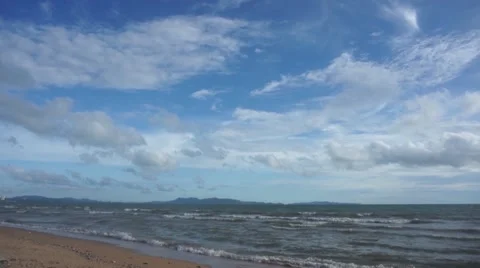 Sea, clouds, timelapse Stock Footage 53770153