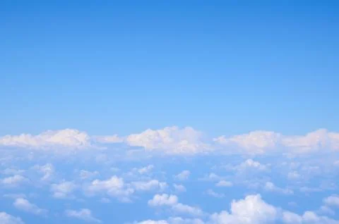 Sea of Clouds view from a plane Stock Photos