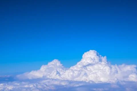 Sea of Clouds view from a plane Stock Photos