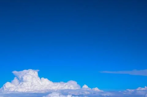 Sea of Clouds view from a plane Stock Photos