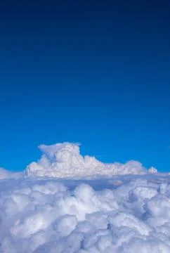 Sea of Clouds view from a plane Stock Photos