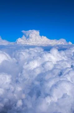 Sea of Clouds view from a plane Stock Photos