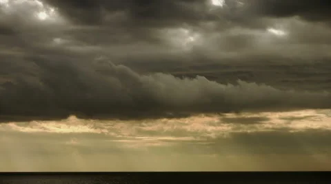 Sea cloudscape 01 Stock Footage 890056