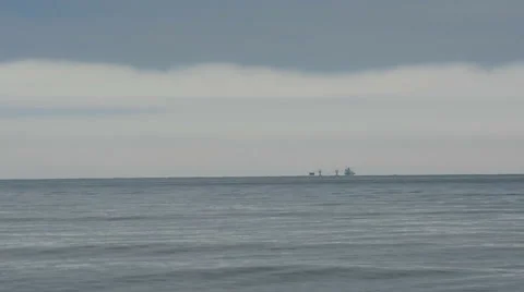Sea on a cloudy day Stock Footage 58797280