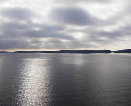 The sea on a cloudy day Stock Photos