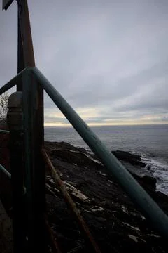 Sea on a cloudy day Stock Photos