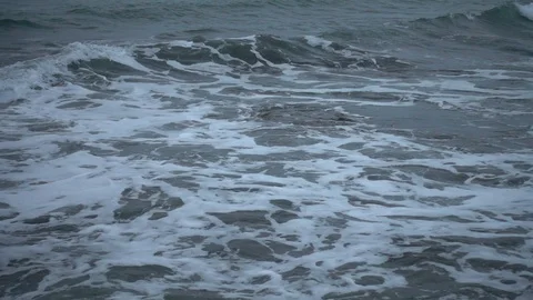 The sea a cloudy day in slow motion Stock Footage 88599246