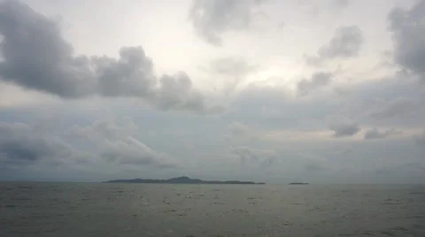 Sea, cloudy, evening Stock Footage 53661546
