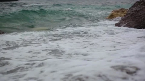 Sea in cloudy weather Stock Footage 130818539