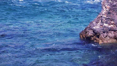 Sea Coast and Blue Waves Stock Footage 142828542