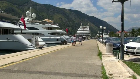 On the sea coast in Budva Stock Footage 71116775