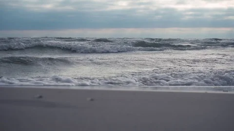 Sea coast in cloudy weather Видео 70135875
