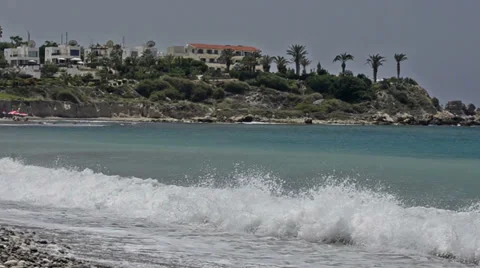 Sea coast on Cyprus Stock Footage 39644243