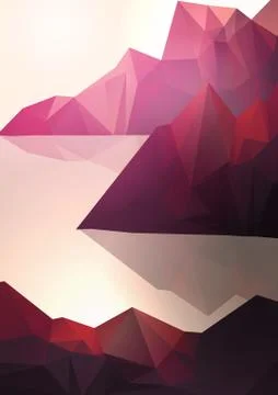 Sea Coast with High Cliffs - Vector Illustration Stock Illustration