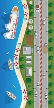 Sea coast. Stock Illustration
