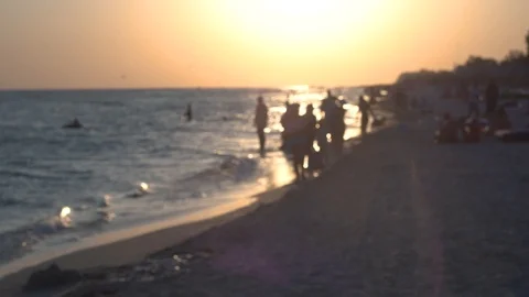 Sea coast at sunset Stock Footage 94648585