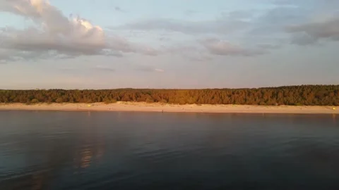 Sea coast in the sunset Stock Footage 159280856