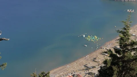 Sea coast from the top of the mountain Video stock 129761484