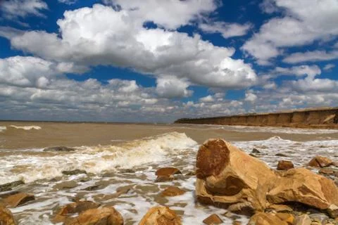 Sea coast waves Stock Photos