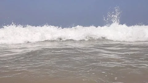 Sea coast waves splashes Stock Footage 237533339