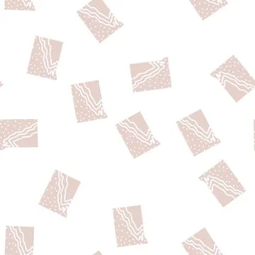 Sea coastline glyph seamless pattern Stock Illustration
