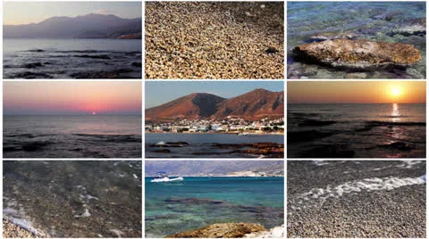 Sea collage Stock Footage 23243871