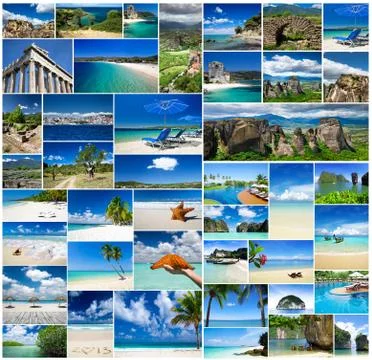 Sea collage Stock Illustration