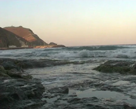 Sea crashes on the rocks Stock Footage 620474