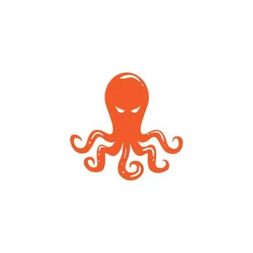 Sea creature octopus drawing. Vector Stock Illustration