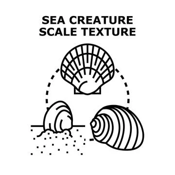 Sea creature scale texture concept vector illustration Stock Illustration