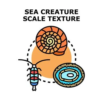 Sea creature scale texture concept vector Stock Illustration
