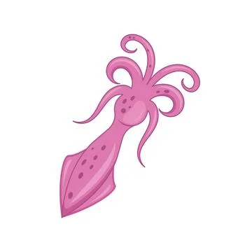 Sea cuttlefish cartoon  vector element design template 스톡 일러스트