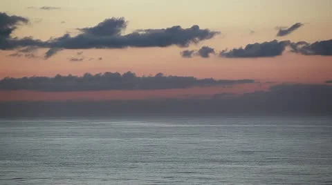 Sea daybreak view from 5th floor condo balcony Stock Footage 11016902