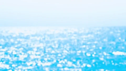 By the Sea - defocused shot of a beautiful azure water surface on a sunny day Vídeos de archivo 78154953