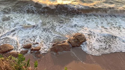 The sea during a storm 库存影片 112192641