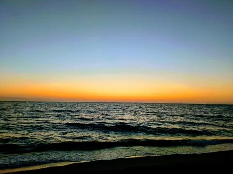 The Sea at Dusk Stock Photos