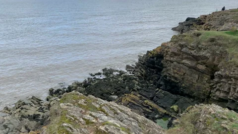 The sea at the edge of a cliff. Stock-Footage 237953715