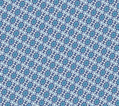 Sea electric tide themed repeatable decorative tile pattern, accented by crystal Stock Illustration