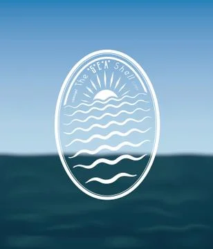 Sea emblem Stock Illustration