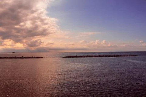 Sea end Clouds Foto stock