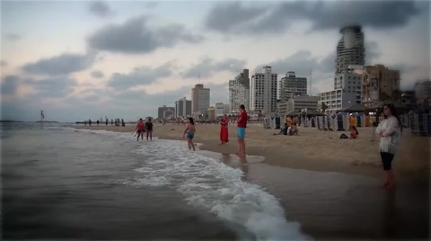 Sea in the evening after sunset Stock Footage 40014004