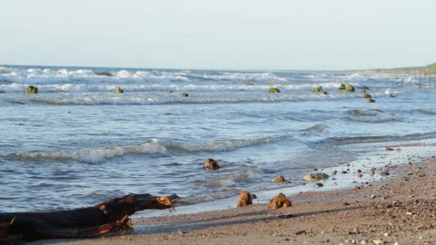 The sea in the evening Stock Footage 90784521