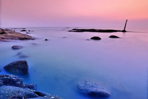 Sea evening Stock Photos