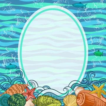 Sea Exotic Background Stock Illustration